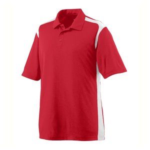 Augusta Drop Ship Wicking Textured Gameday Sport Shirt - 5055 - Red/ White